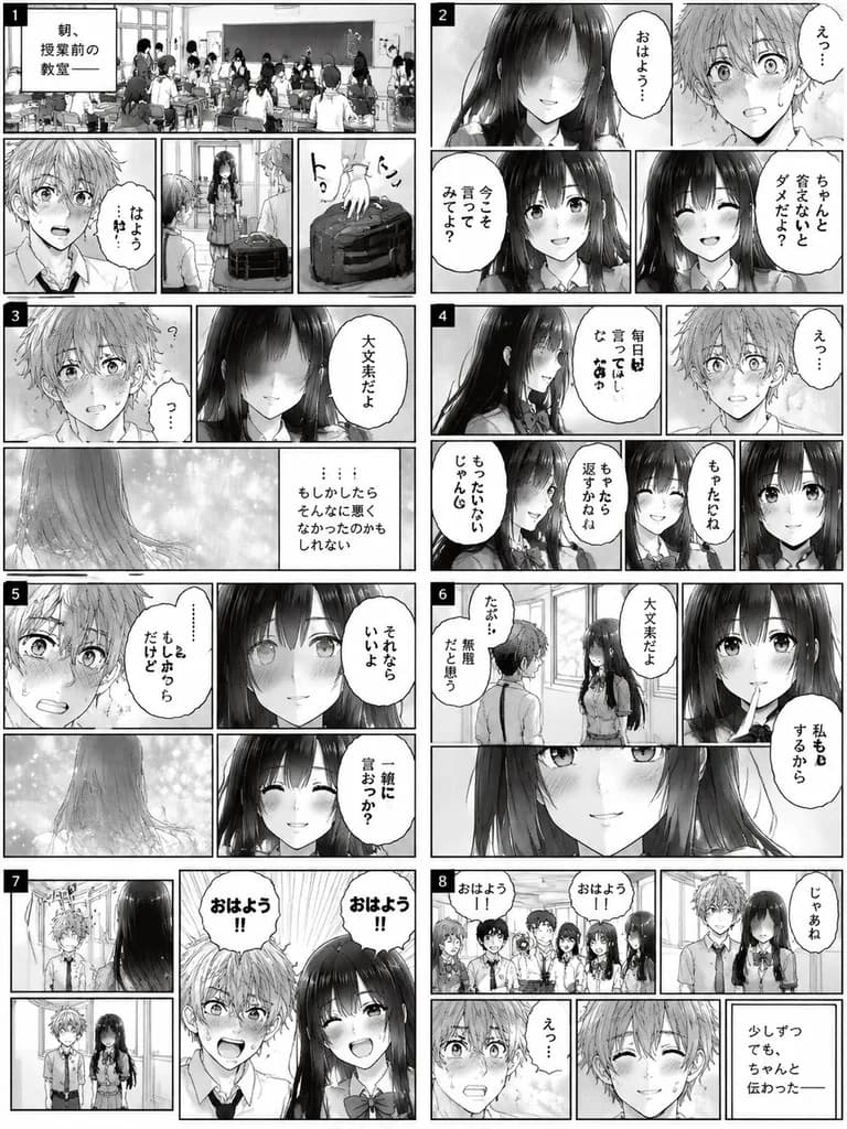 Romantic School Manga Page Layout