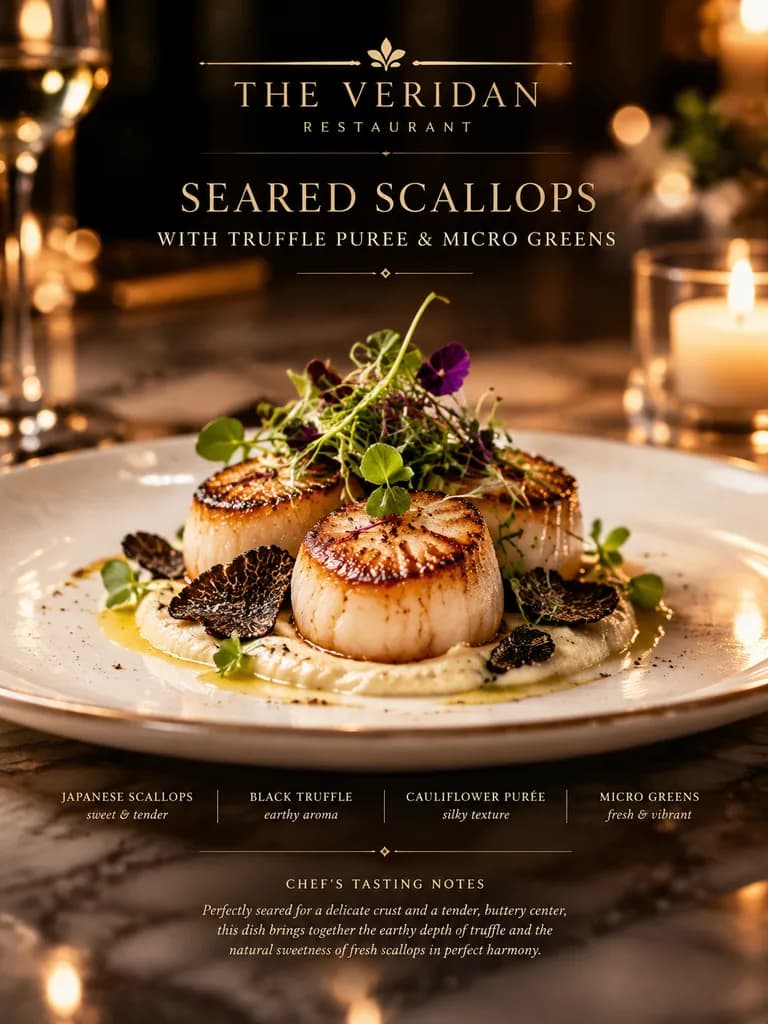 Luxury Fine Dining Menu Poster
