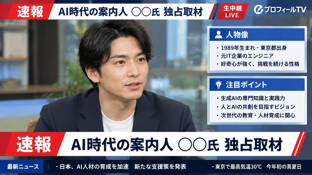 Japanese Breaking News Broadcast Mockup