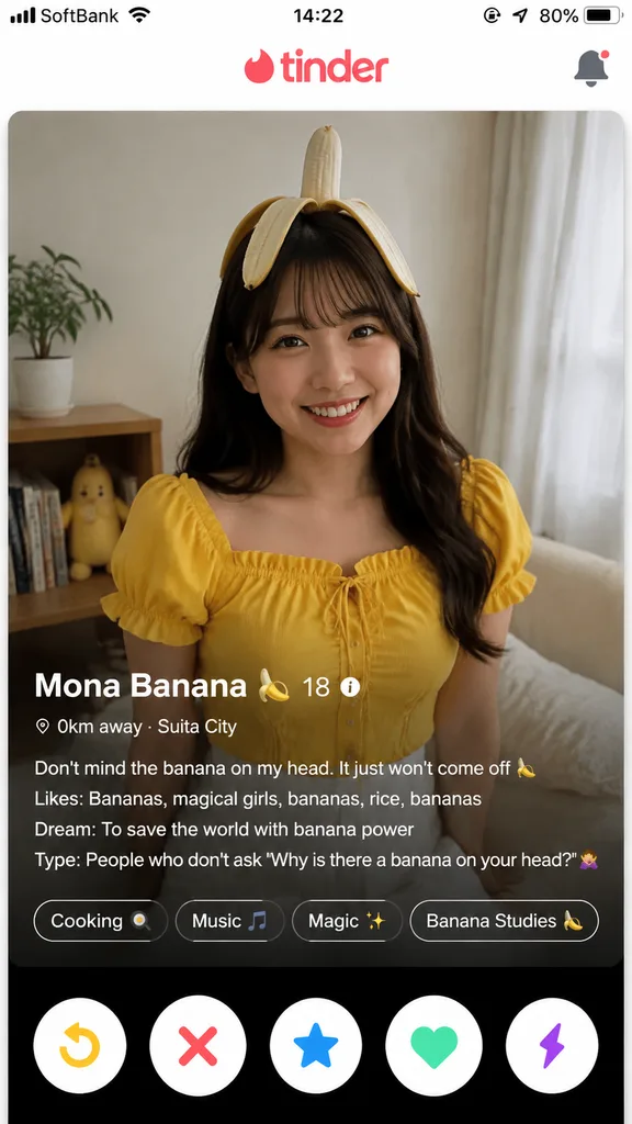 Tinder Dating Profile Screen Mockup