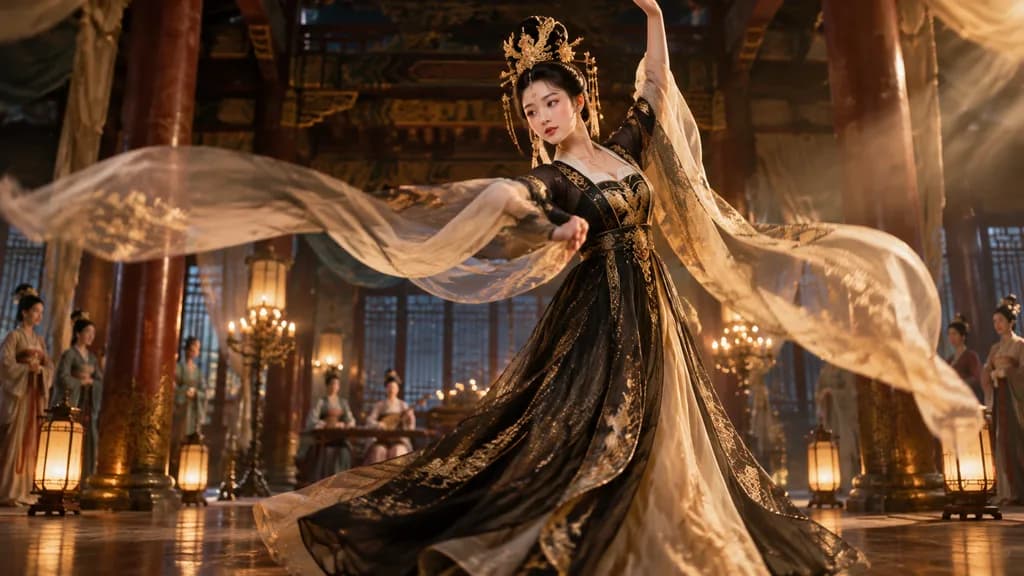 Ancient Chinese Court Dancer Performance