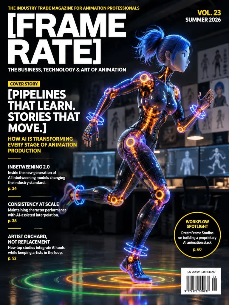 Futuristic Animation Trade Magazine Cover