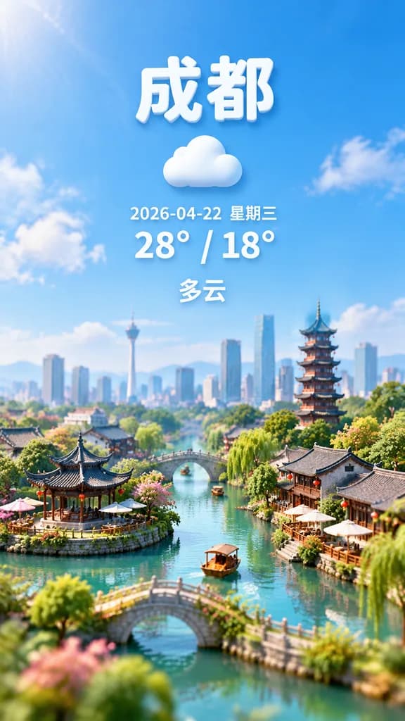 โปสเตอร์สภาพอากาศเมืองจำลองขนาดจิ๋ว