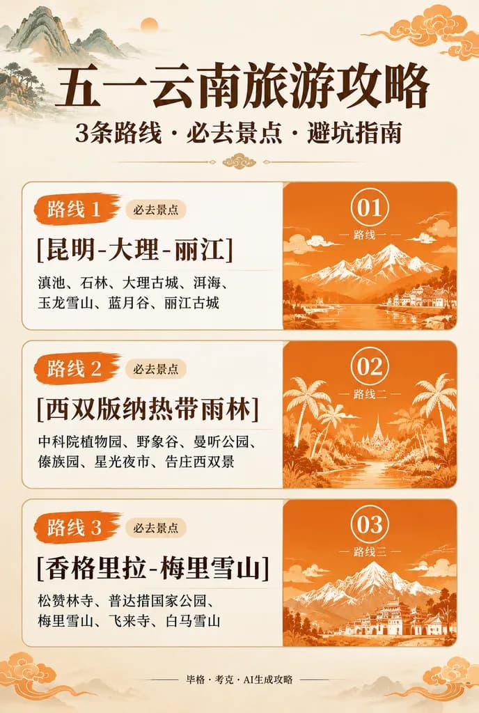 Chinese Travel Guide Infographic Poster