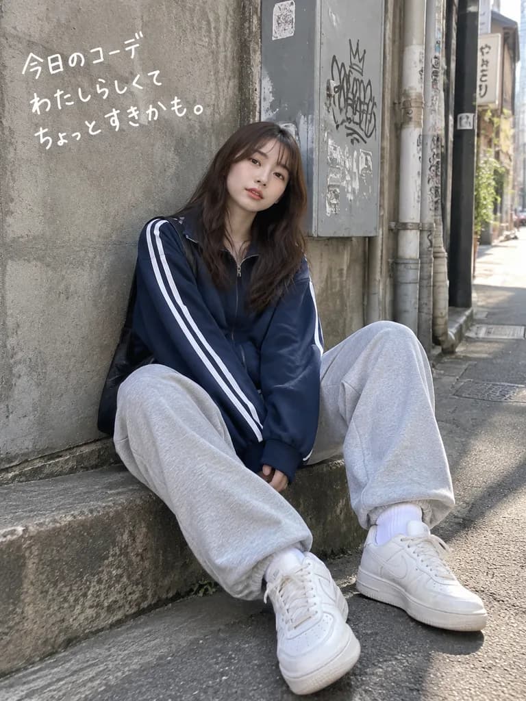 路地裏のストリートコーデスナップ