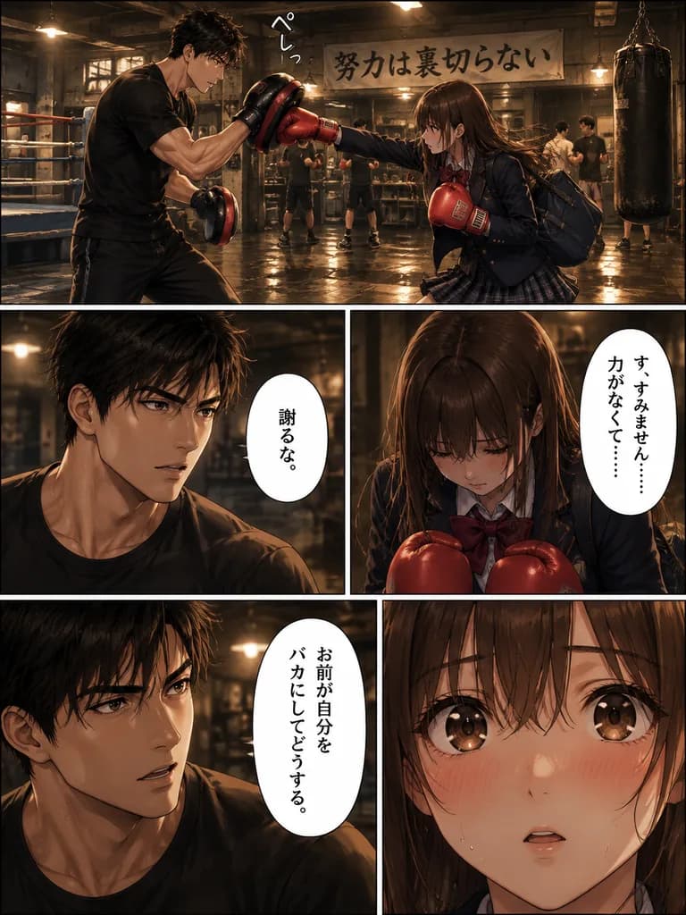 ボクシングジムの青年漫画ページ
