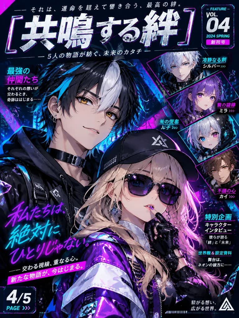 Cyberpunk Anime Editorial Magazine Cover