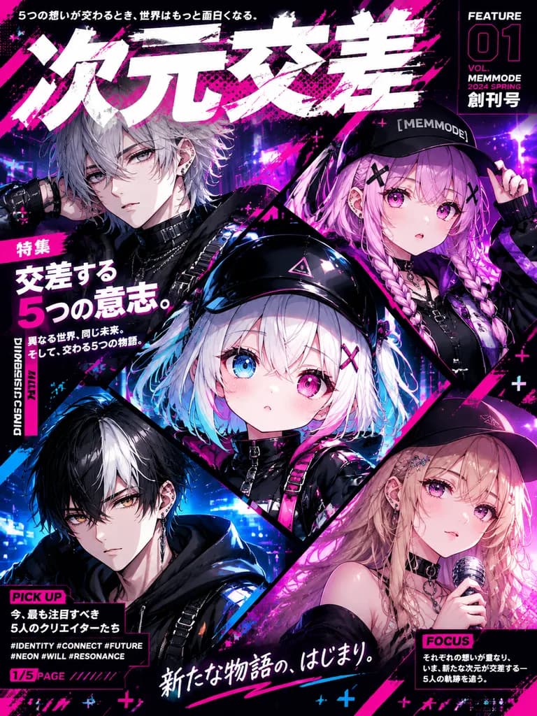 近未来アニメ雑誌カバー