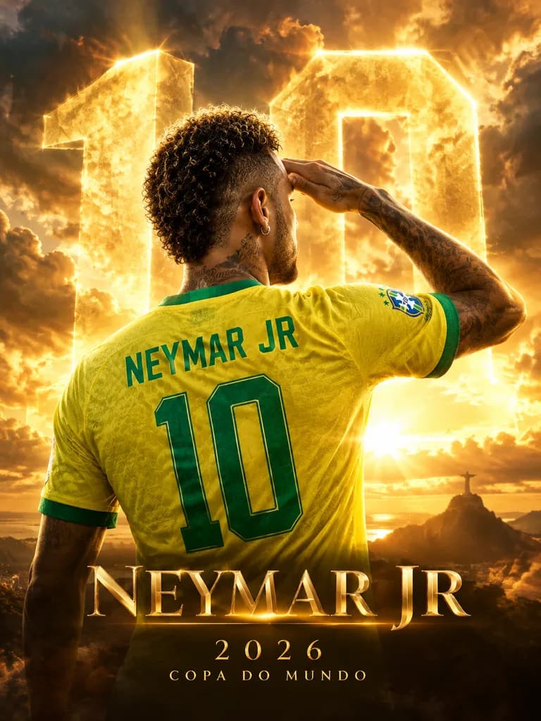 Golden Football Legend Tribute Poster
