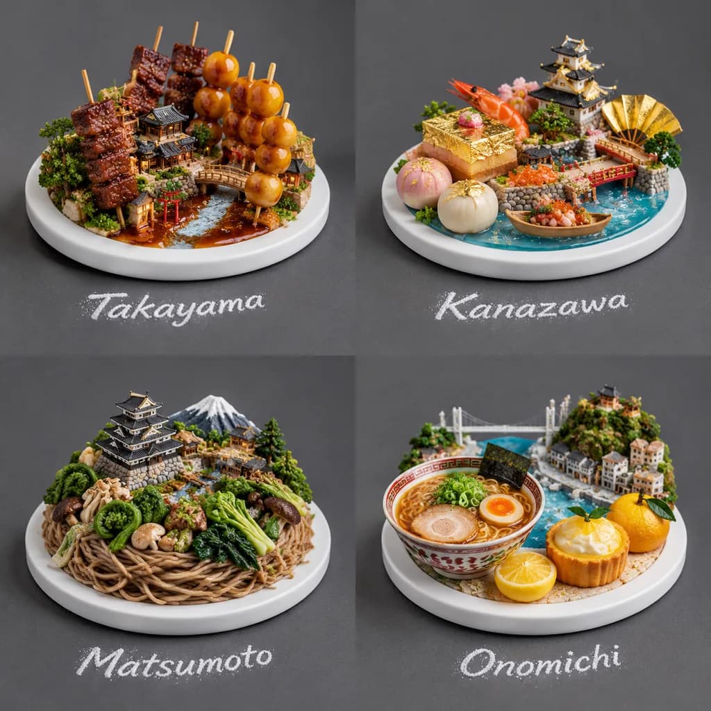 Culinary Micro-Cities Diorama Grid