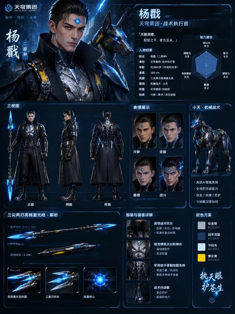 Oriental Cyberpunk Tactical Character Sheet