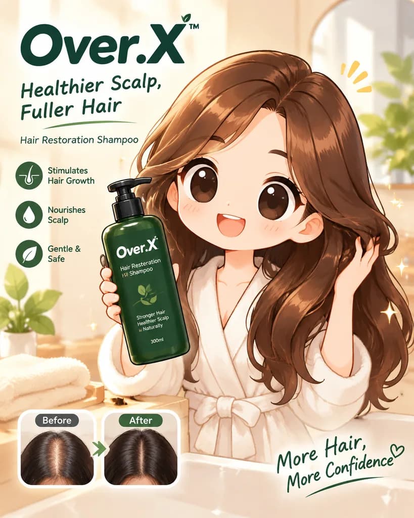 Hair Restoration Shampoo Product Advertisement