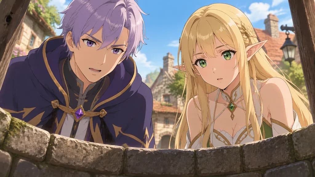 Fantasy Anime Village Scene Still