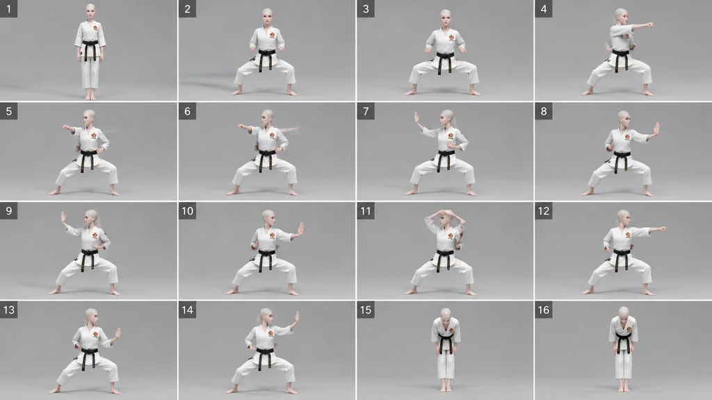 Martial Arts Motion Study Grid