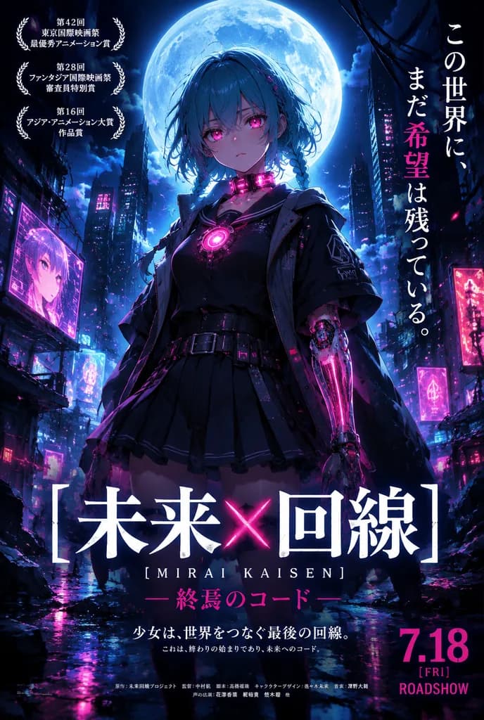 Póster de Película Anime Ciberpunk