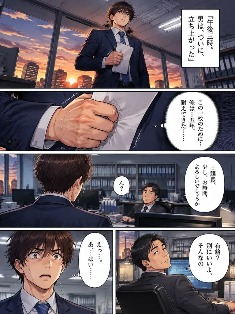 Japanese Business Drama Manga Page