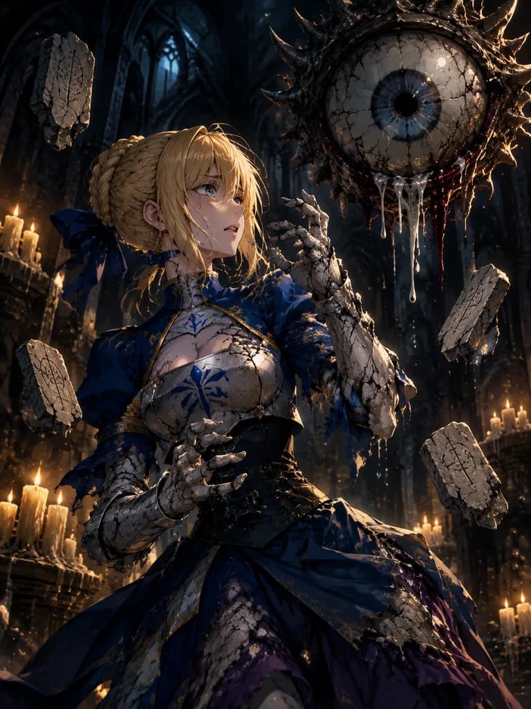 Petrification Curse Fantasy Card Art