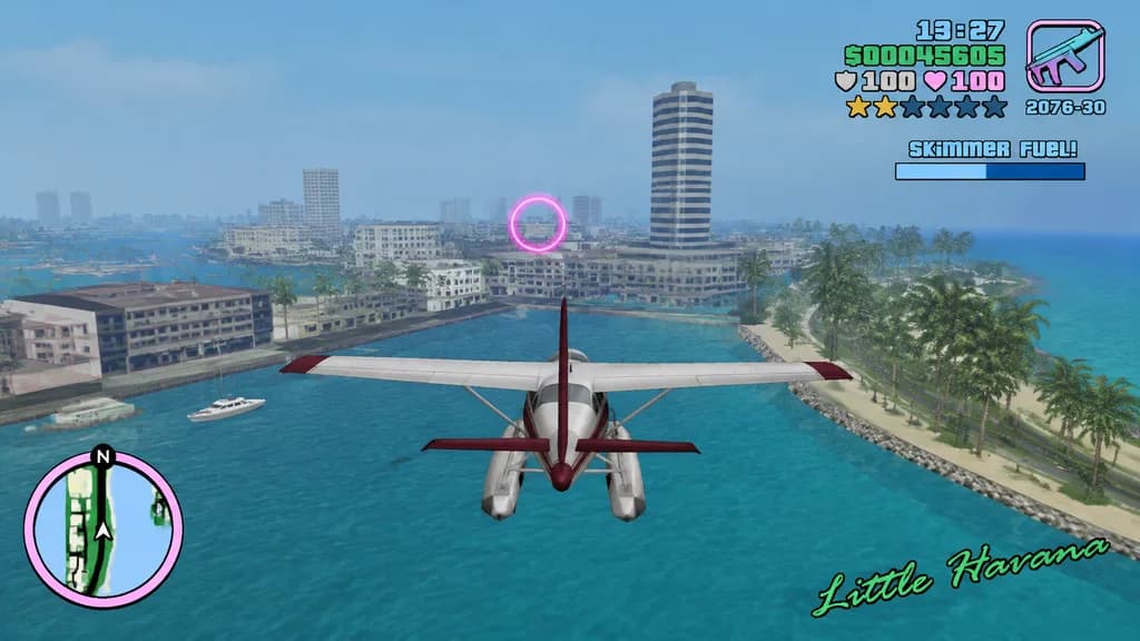 Retro Seaplane Open-World Game Screenshot
