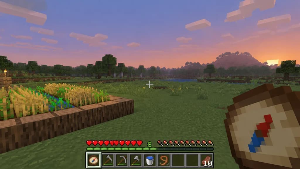 Minecraft First-Person Gameplay HUD Screenshot