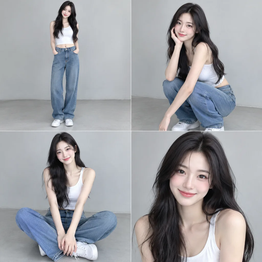 미니멀 스튜디오 4컷 캐주얼 포트레이트