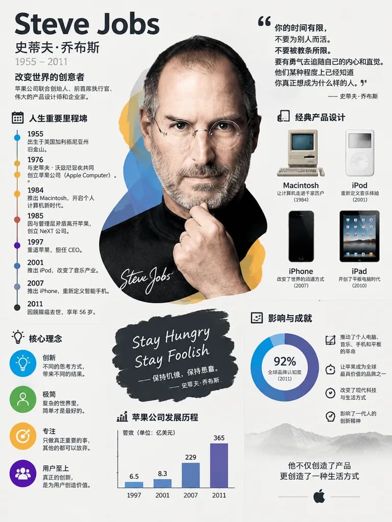 Biographical Profile Infographic Poster