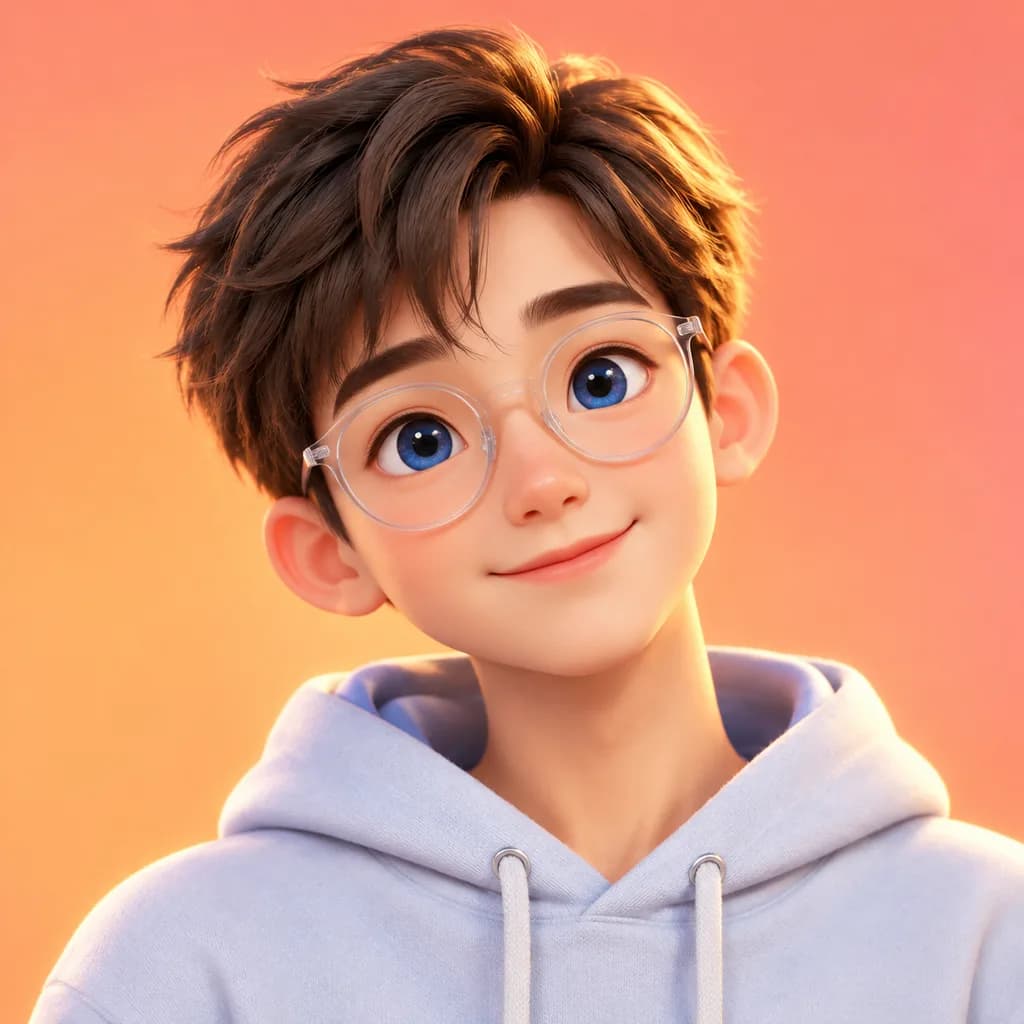 ピクサースタイルの3Dキャラクターポートレート