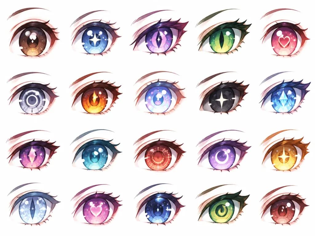 Stylized Illustrator Eye Design Sheet