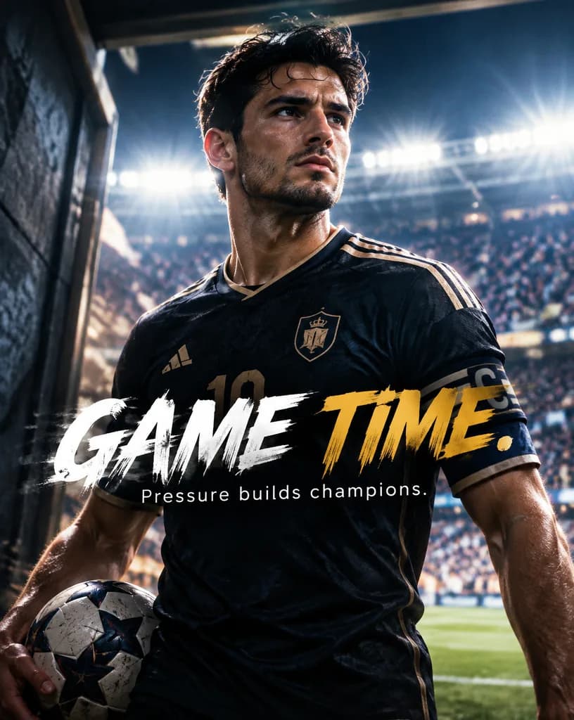 Soccer Tunnel Motivational Sports Poster