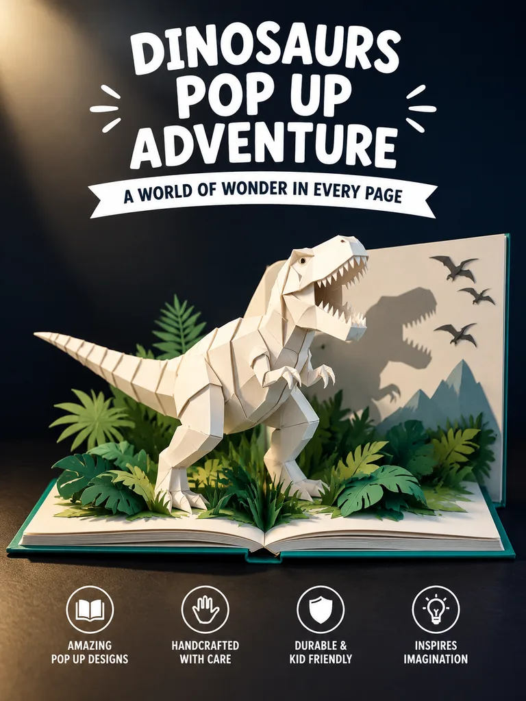 Origami Dinosaur Pop-Up Book Advertisement