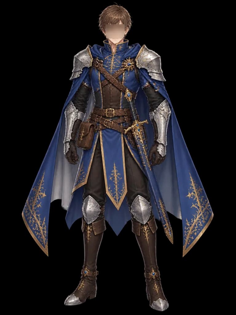 JRPG Fantasy Knight Character Cutout