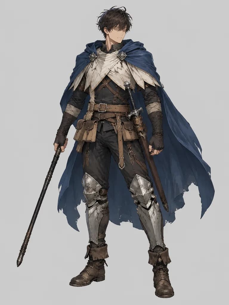 JRPG Fantasy Warrior Character Concept