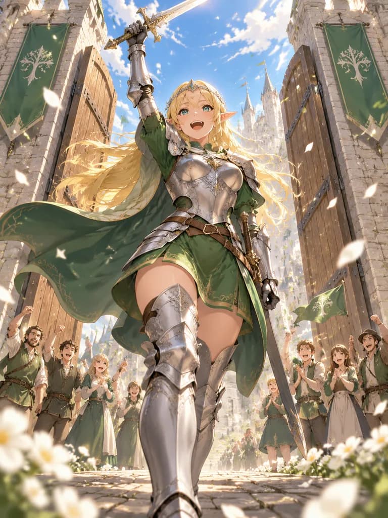 Elf Knight Castle Gate Victory