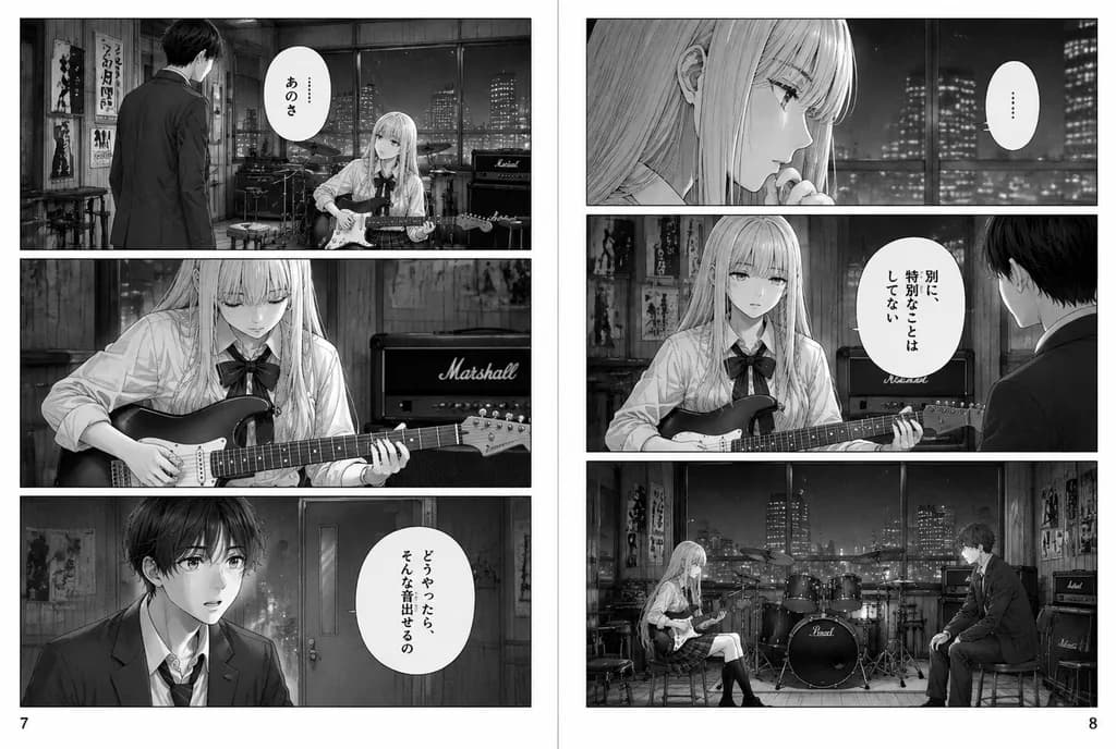 Night Music Studio Manga Spread