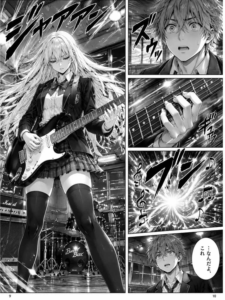 Dramatic Seinen Manga Guitar Solo Page