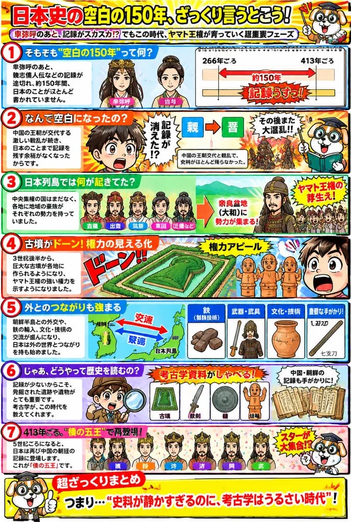 Manga Infographic Poster on Ancient Japanese History