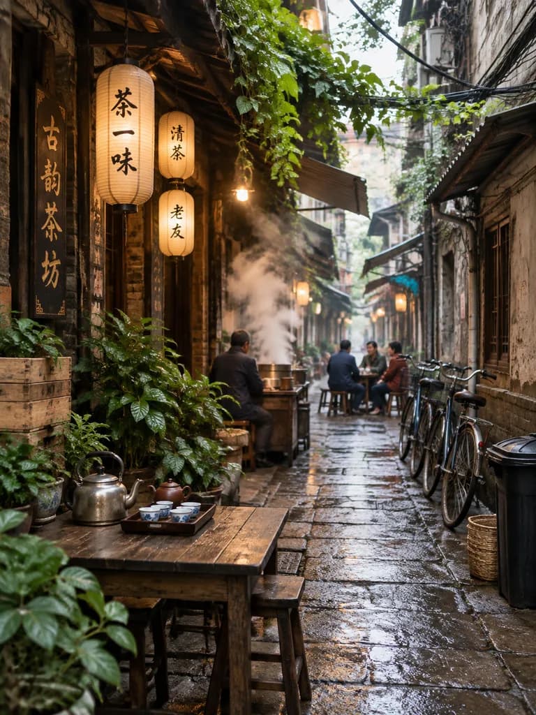 古い小路の隠れ家茶館横丁