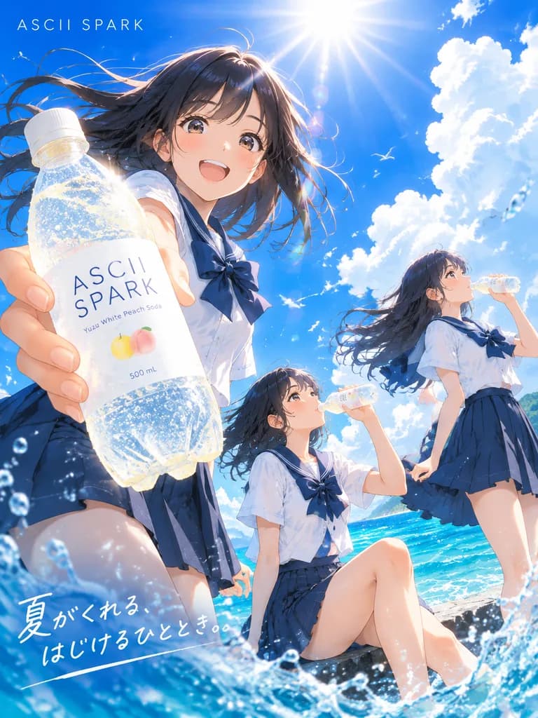 Anime Summer Soda Commercial Poster