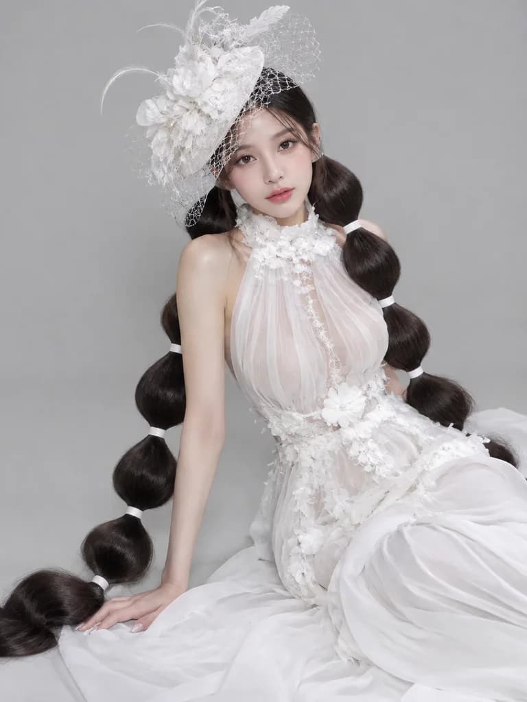 아방가르드 브라이덜 패션 포트레이트