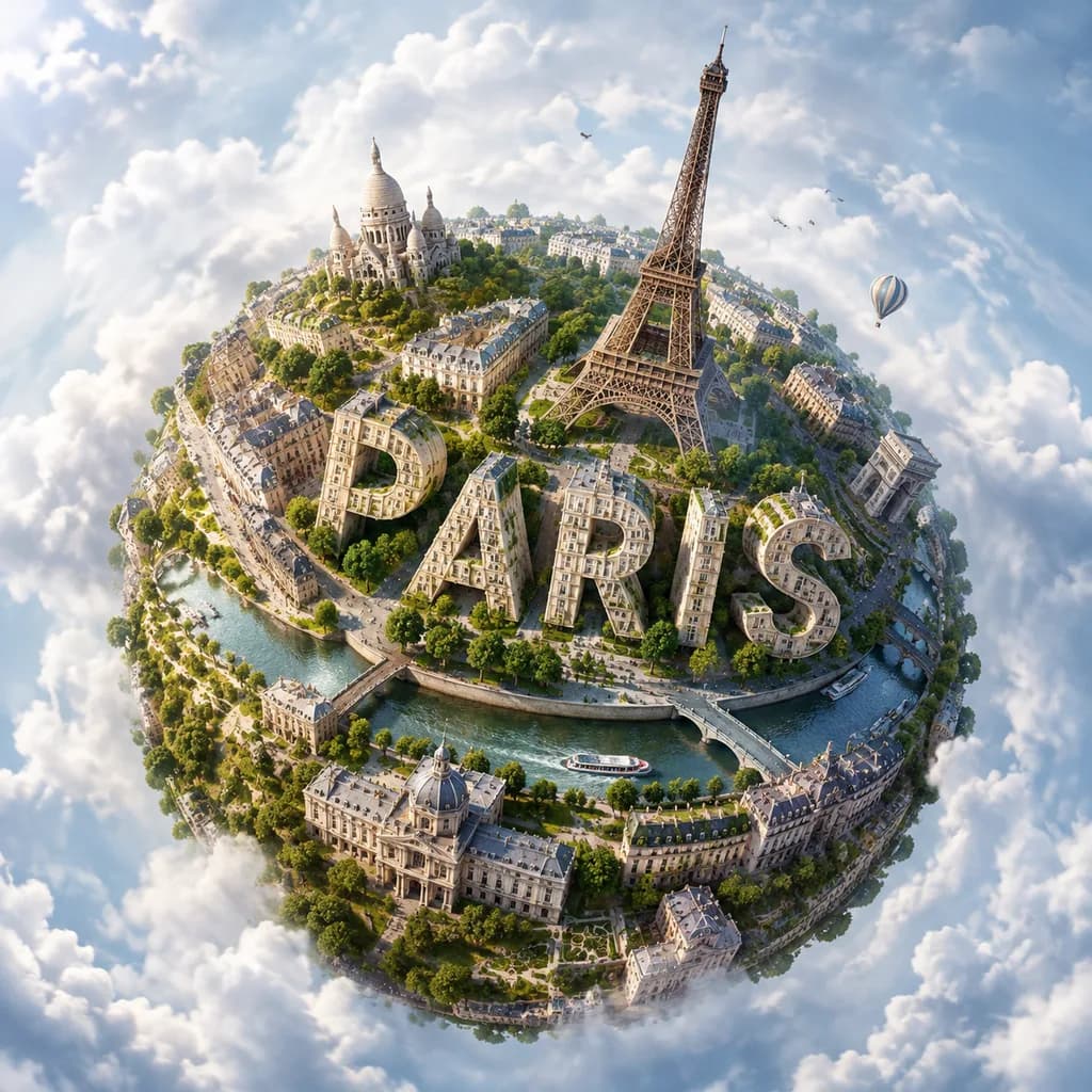 Spherical Miniature World Cityscape