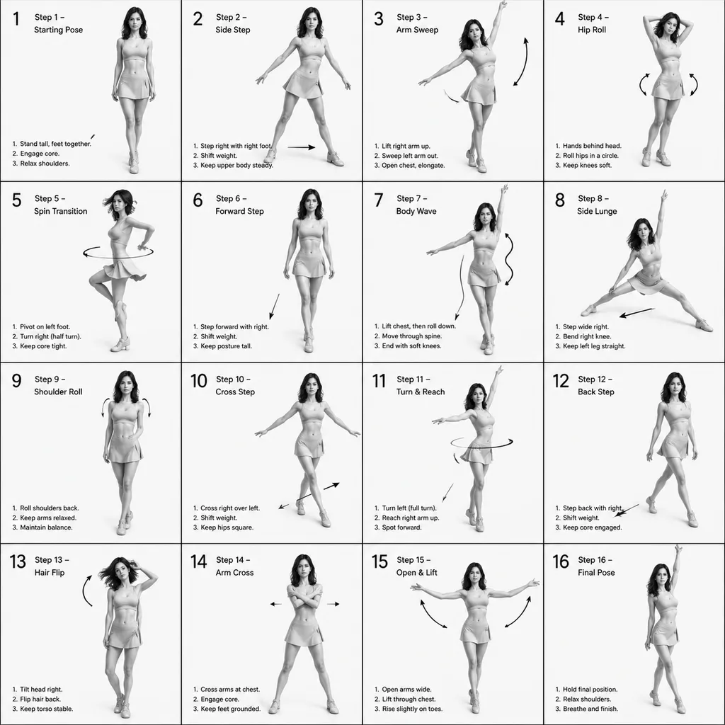Choreography Step Dance Instruction Sheet