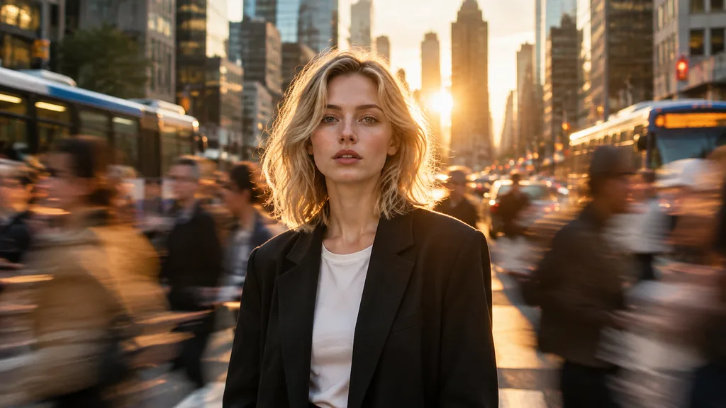 Golden Hour Motion Blur Street Portrait
