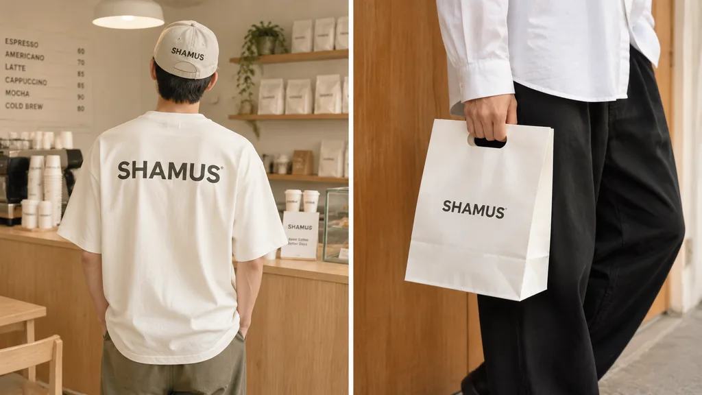 Minimalist Café Apparel Lookbook Diptych