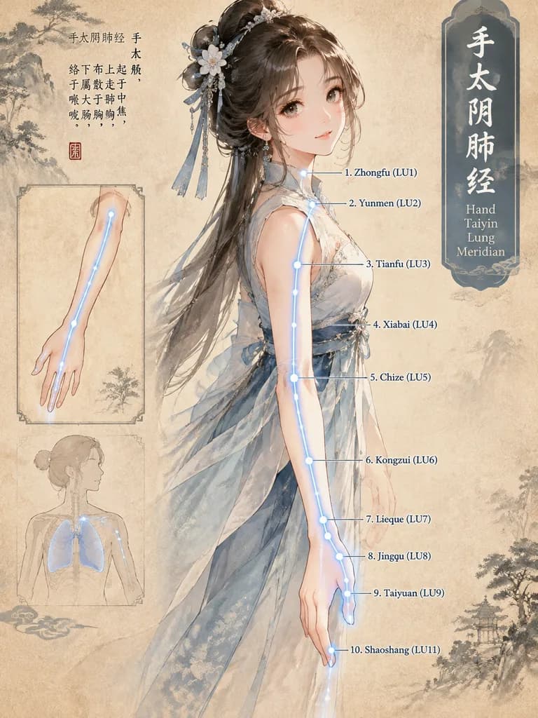 Traditional Chinese Medicine Meridian Infographic
