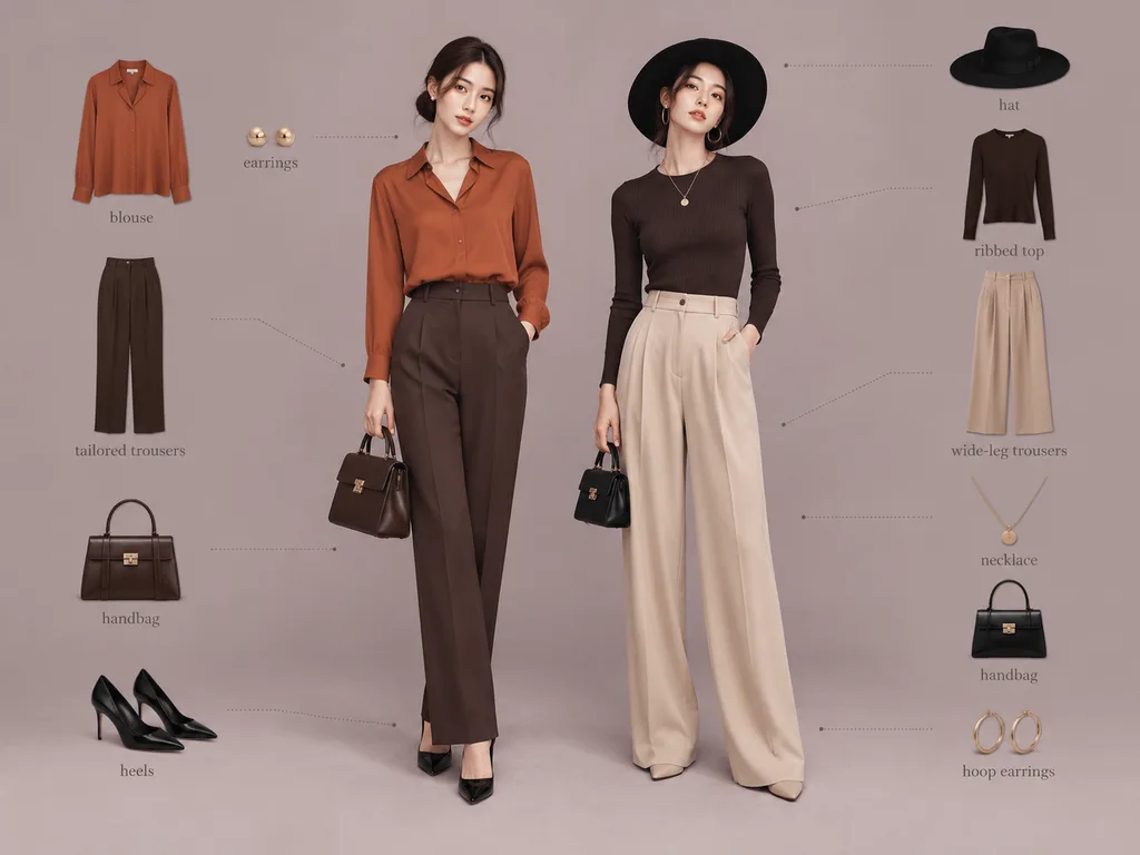 Dual Model Fashion Breakdown Infographic