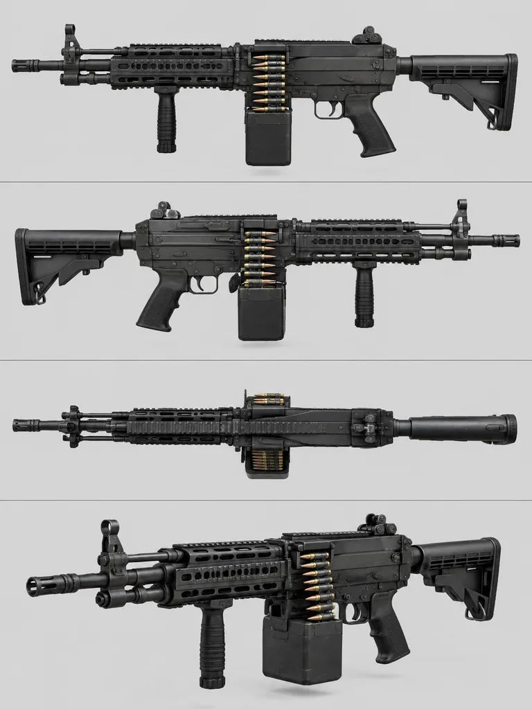 タクティカル機関銃マルチビュー設定資料