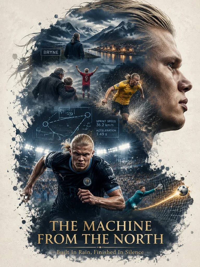 北欧サッカー伝説の二重露光ポスター