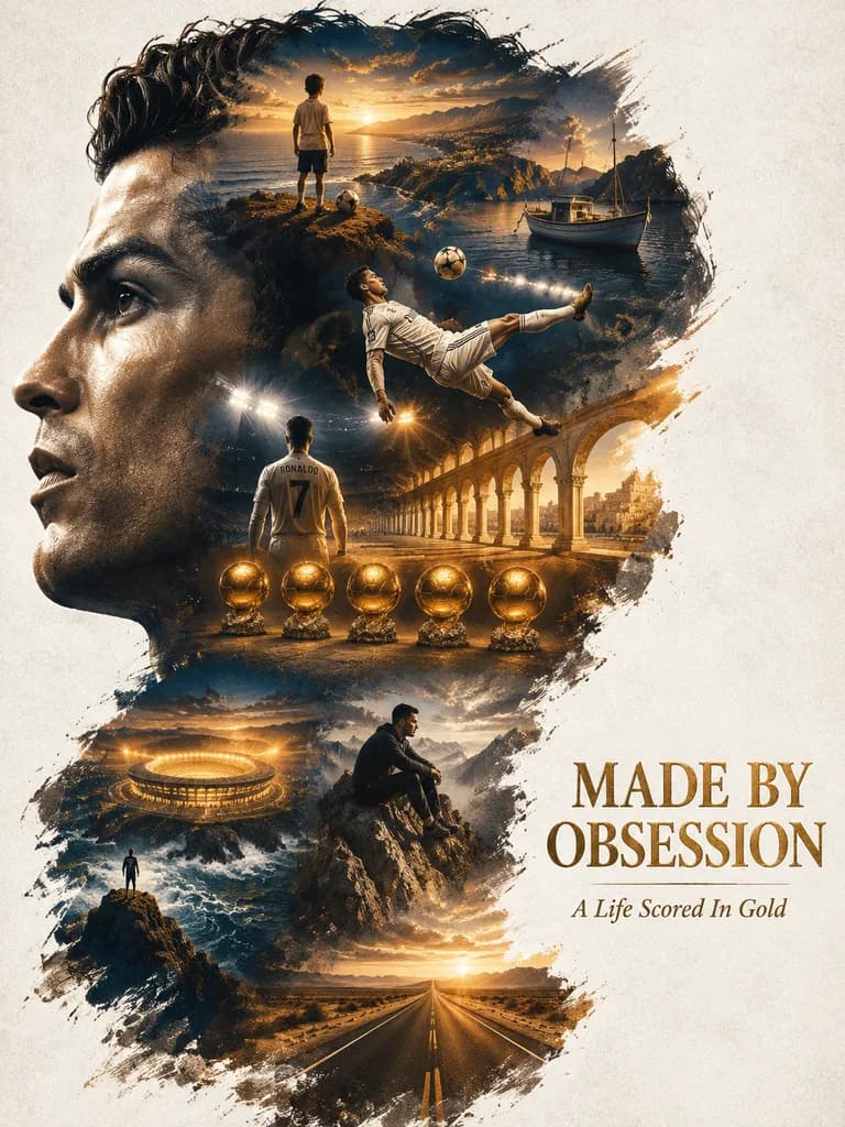 Futbol Efsanesi Anlatımlı Silüet Posteri
