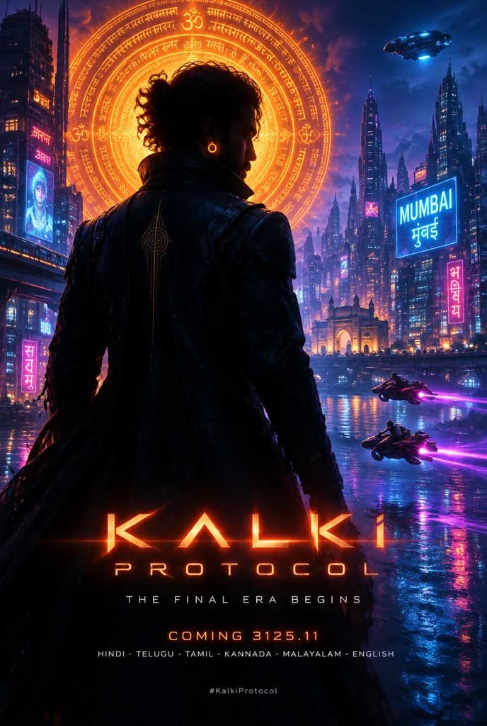 サイバーパンク・インド神話映画ポスター