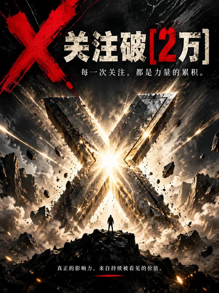 ドラマチックな達成記念ポスター