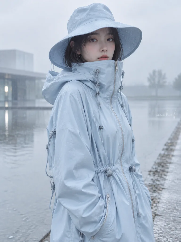 Minimalist Rainy Editorial Portrait